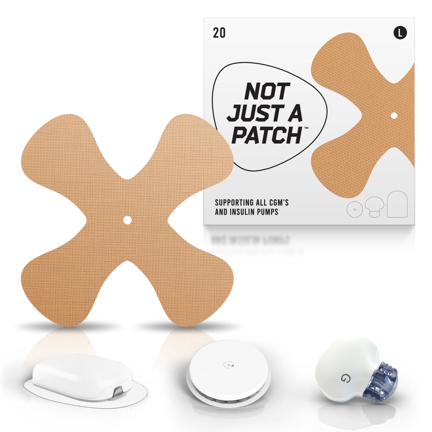 All CGM and Insulin Pump Patches Beige 20ct - Sterling Distributors