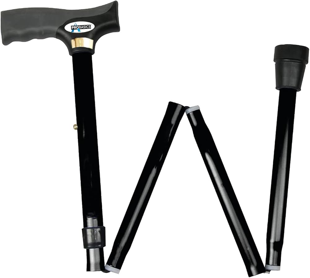 ProBasics Folding Walking Cane Black Up to 250lbs