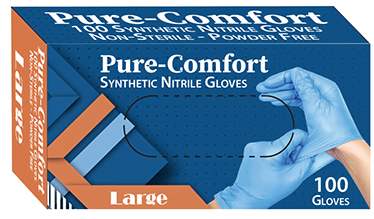 Pure-Comfort Disposable Vinyl Large Gloves