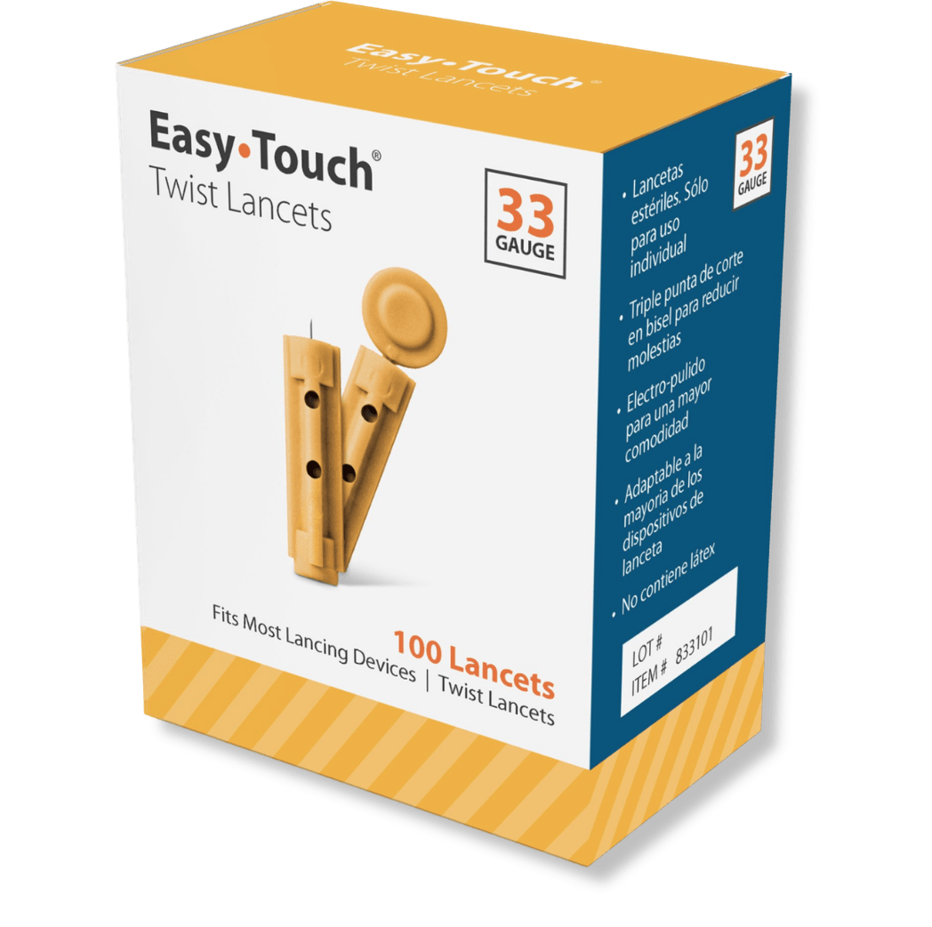 EasyTouch 33g Twist - Top Lancets 100/Box - Sterling Distributors