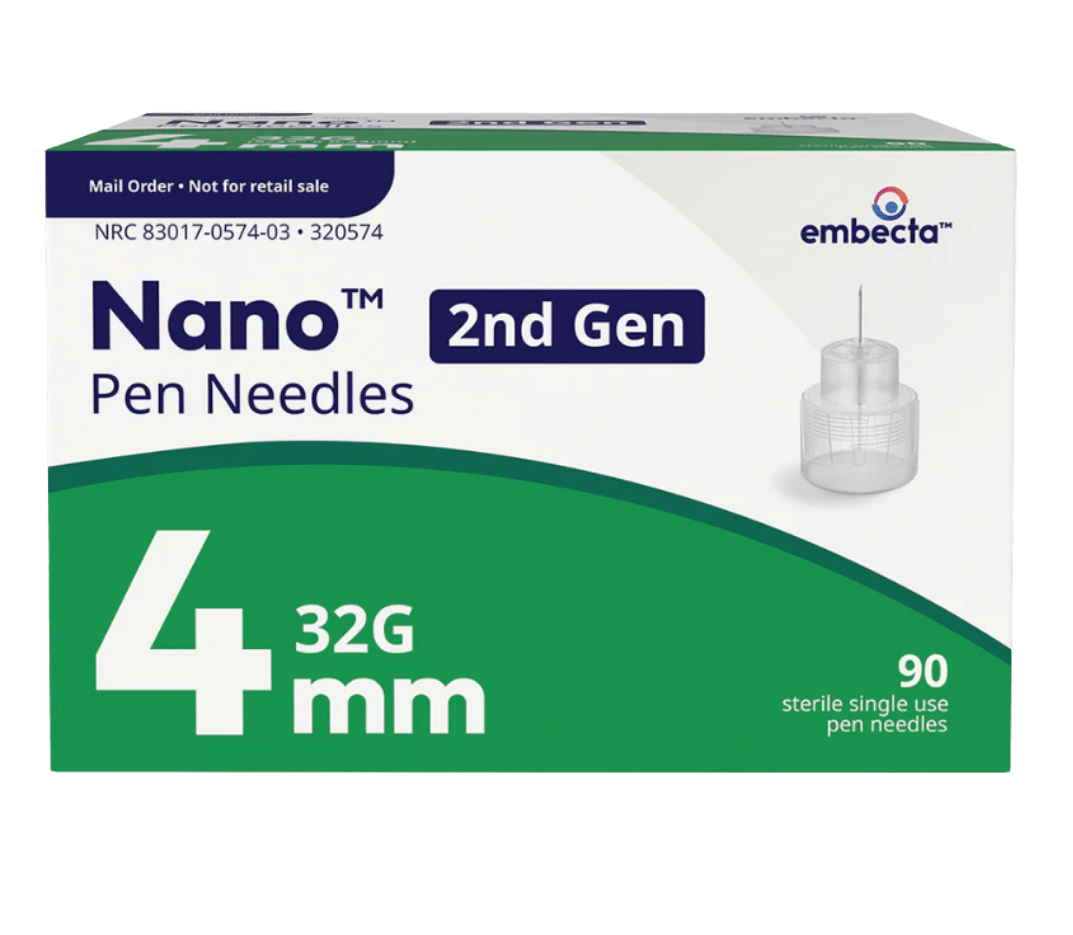 Embecta Nano 2nd Gen Pen Needles 32g 4mm 100ct - Sterling Distributors