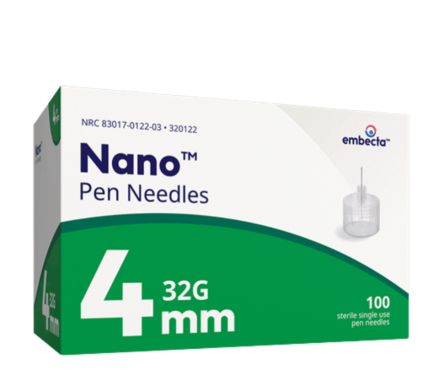 Embecta Nano 2nd Gen Pen Needles 32g 4mm 100ct - Sterling Distributors