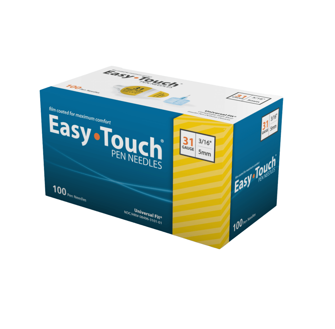 EasyTouch Pen Needle 31G 5mm 3/16 Length 100ct - Sterling Distributors