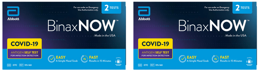 BinaxNOW COVID‐19 Antigen Self Test (4 Tests) - Sterling Distributors