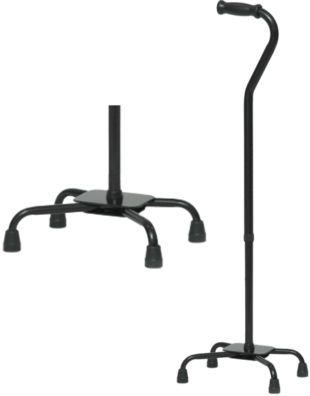 Compass Health Quad Cane Designer Black 300lb - Sterling Distributors