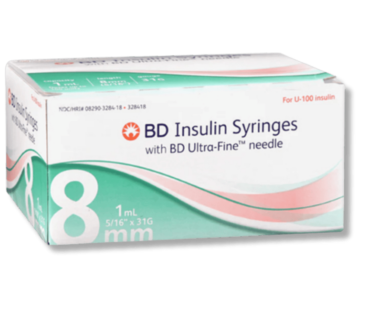 BD Syringe 31g 8mm 1mL / 1 cc Insulin Ultrafine 100/bx - Sterling Distributors