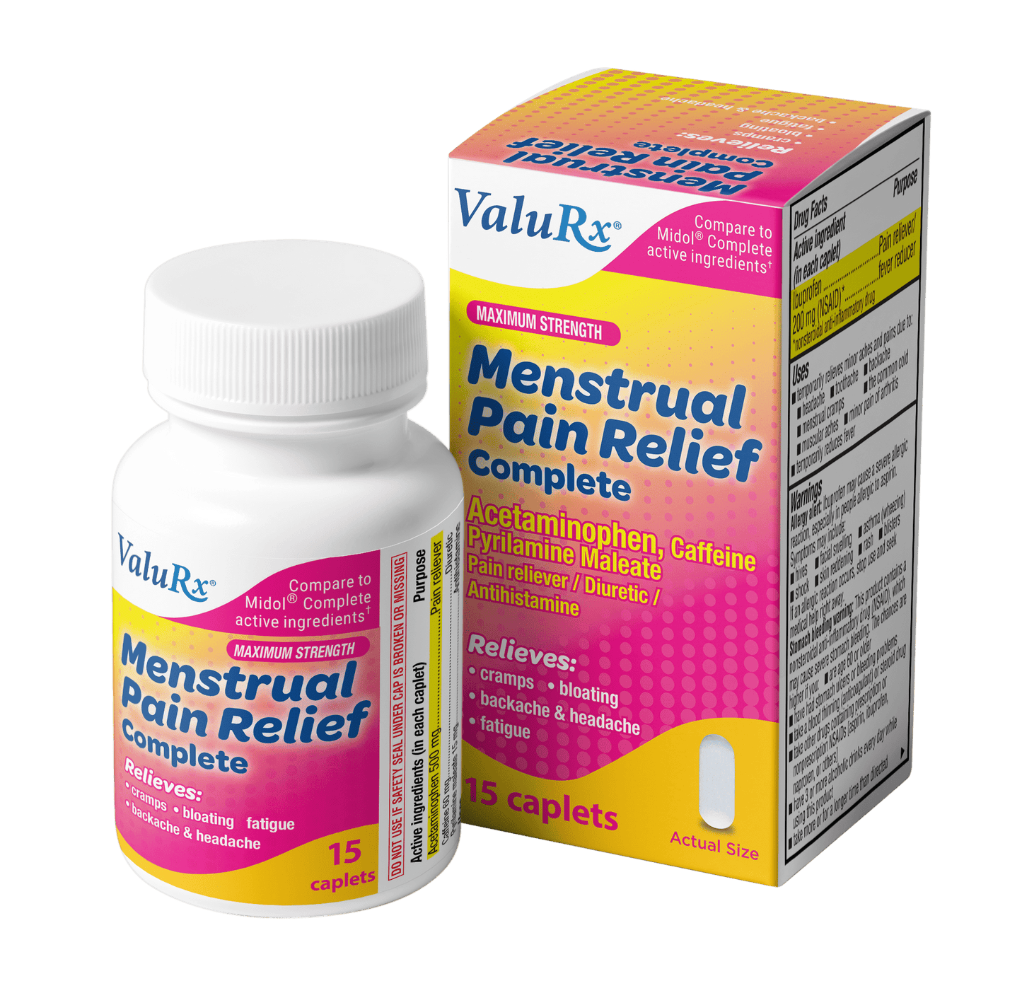 ValuRx Menstrual Pain Relief Caplets - Sterling Distributors