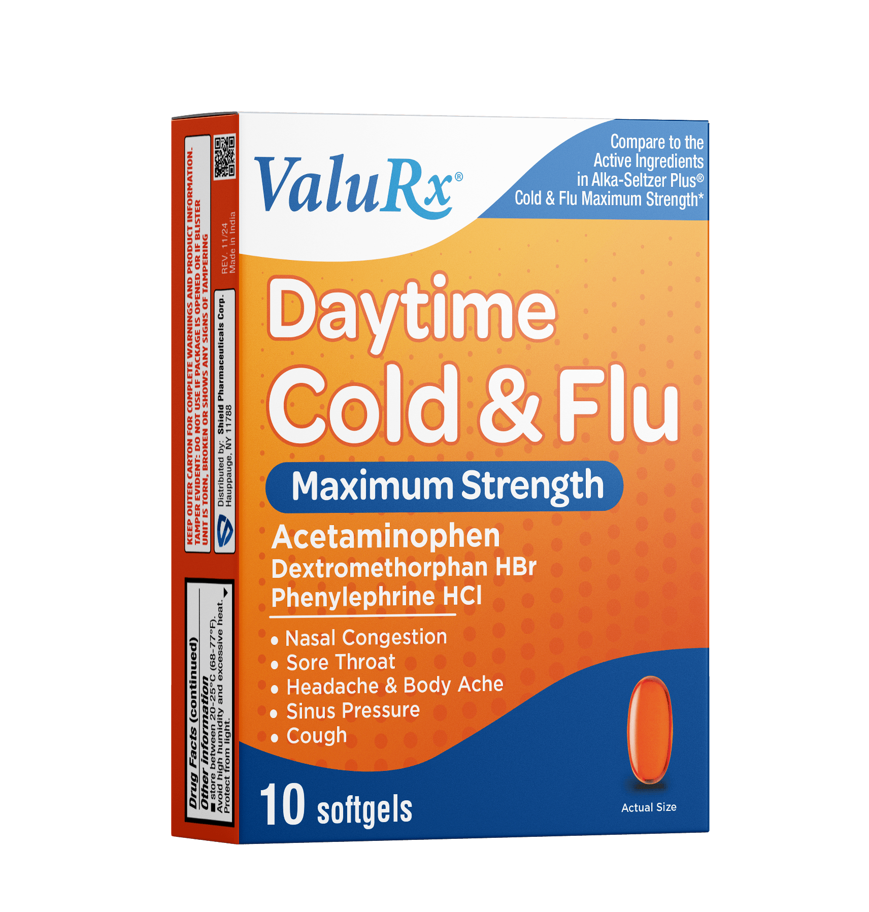 ValuRx Daytime Cold & Flu MAX Softgels - Sterling Distributors