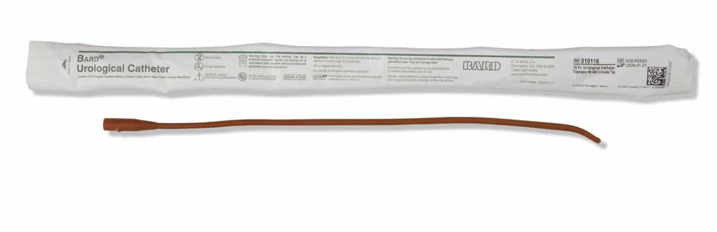 Bard Tiemann Pediatric Red Rubber Coude Tip 10Fr 10in - Sterling Distributors