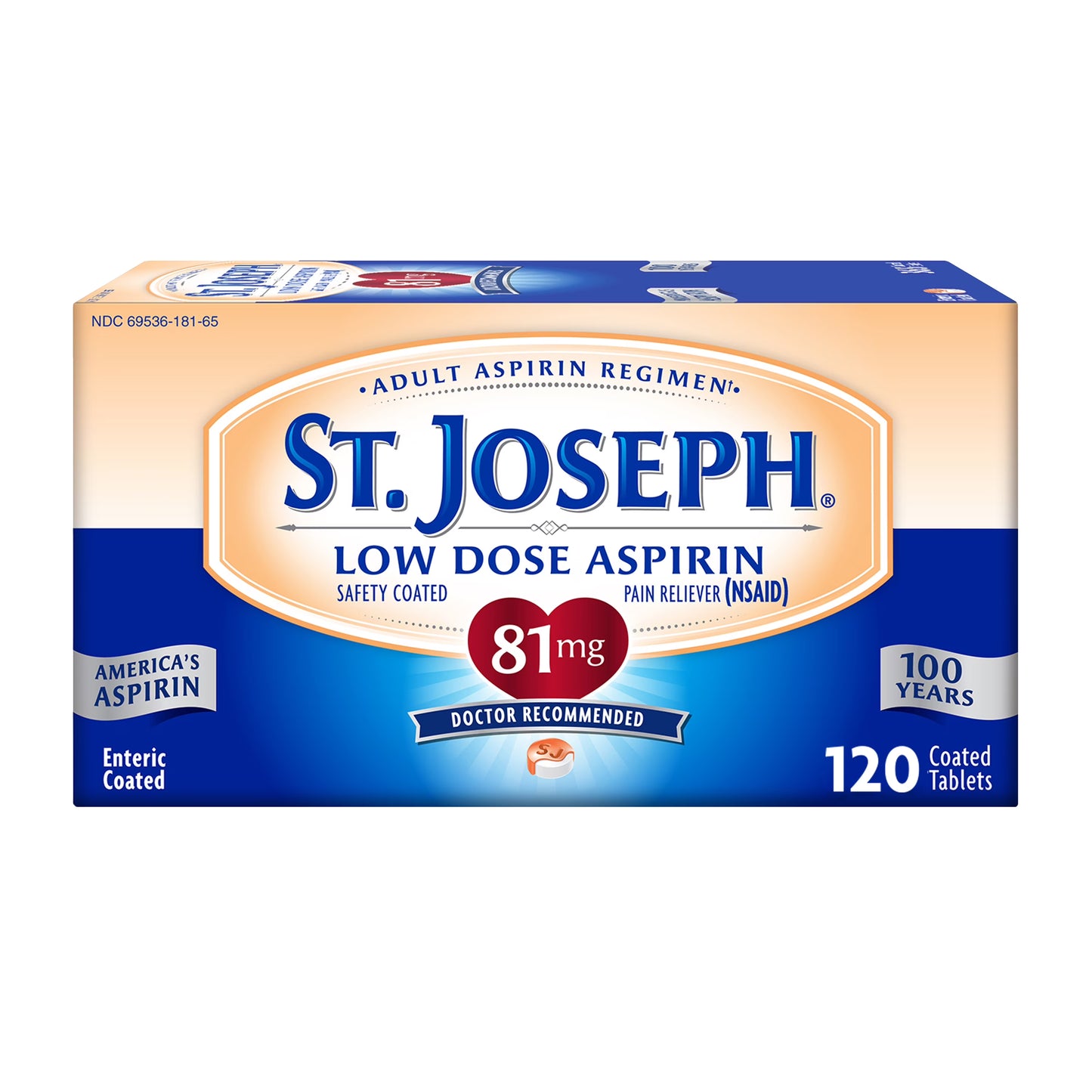 St. Joseph's Low Dose Aspirin 81 mg Tablets 120 ct