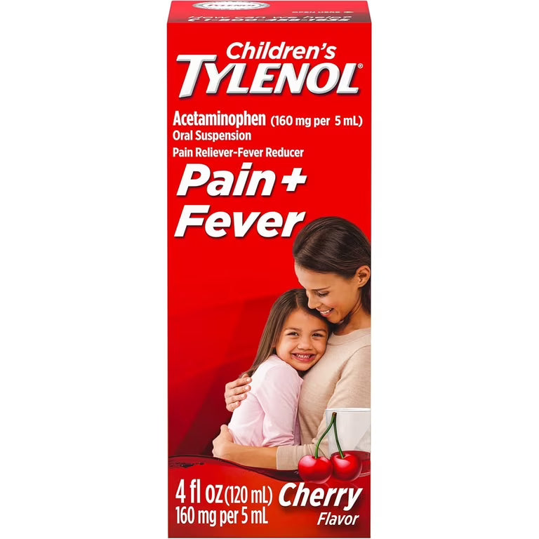 Tylenol Children's Liquid Oral Suspension for Pain + Fever Cherry flavor , 4oz