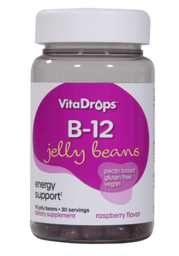 Vitadrops B-12 Raspberry Flavor Jelly Beans 90ct (Case of 6) - Sterling Distributors