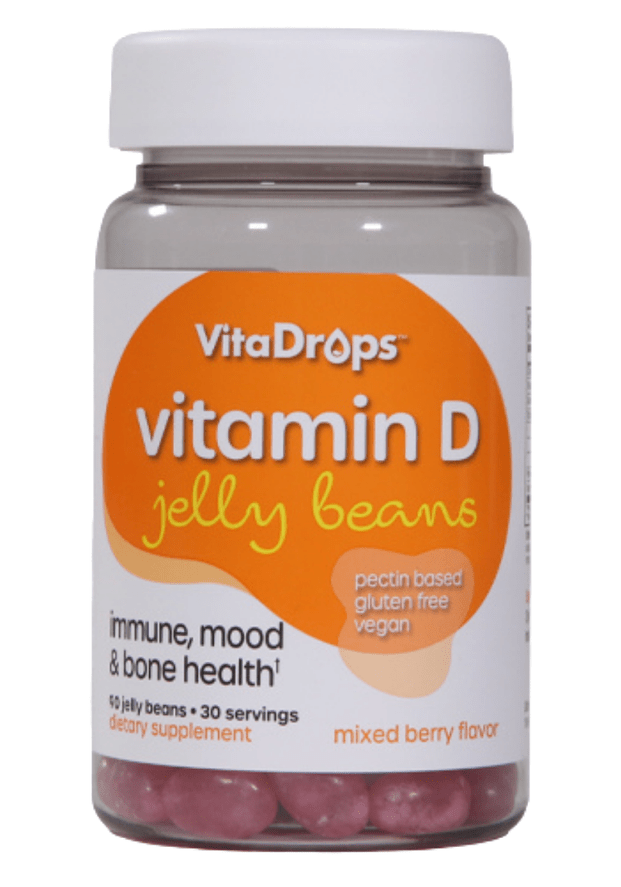 Vitadrops Vitamin D Mixed Berry Flavor Jelly Beans 90ct (Case of 6) - Sterling Distributors