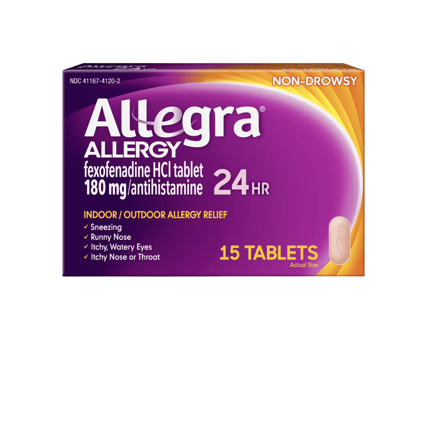 Allegra Allergy Relief 180 mg 15 Ct - Sterling Distributors
