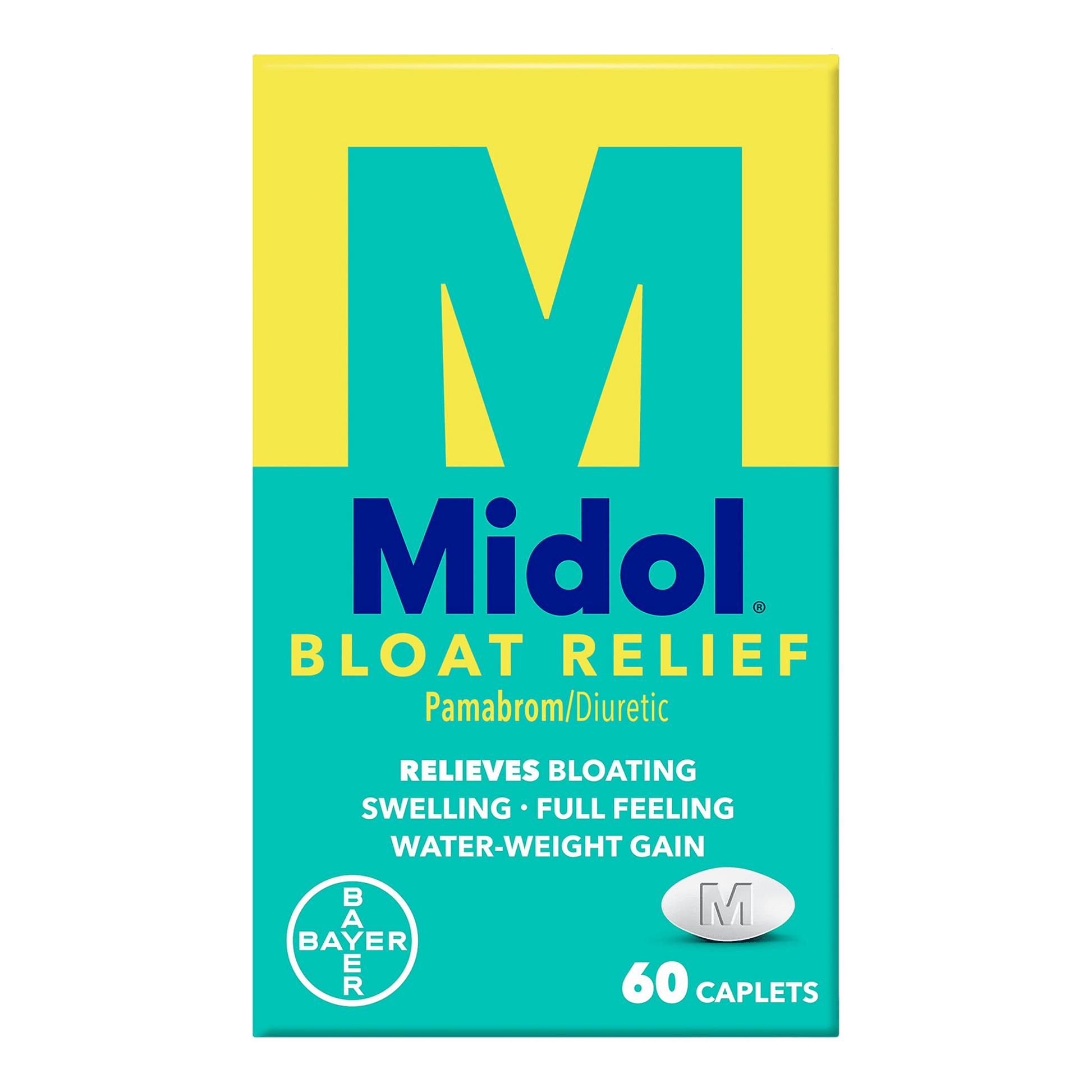 Midol Bloat Relief Caplets 60 ct - Sterling Distributors