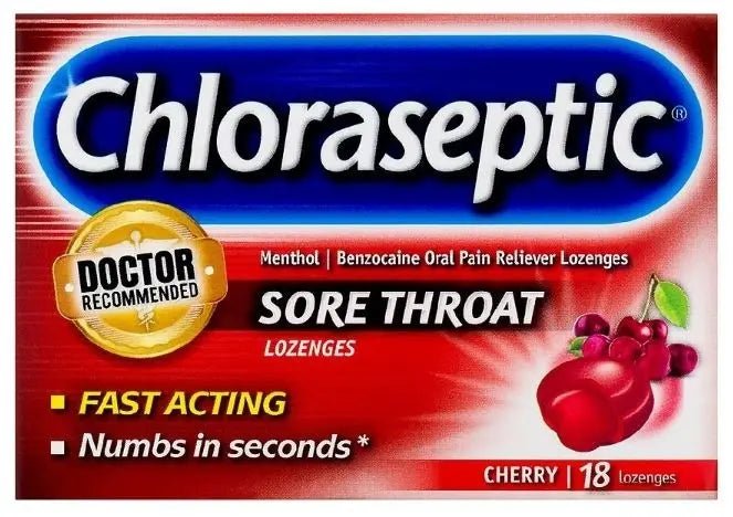 Chloraseptic Sore Throat Cherry Lozenge 18ct - Sterling Distributors