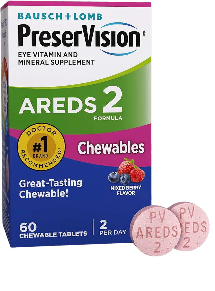 PreserVision AREDS 2 Vitamin & Mineral Supplement Chewable Mixed Berry Tablets 60 ct - Sterling Distributors