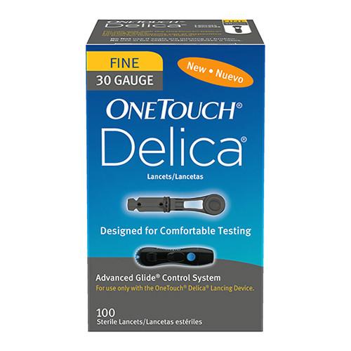 One Touch Delica Lancet 30g 100/Box - Sterling Distributors