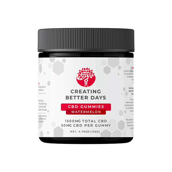 Creating Better CBD Watermelon Gummy 1500mg - Case of 6 - Sterling Distributors
