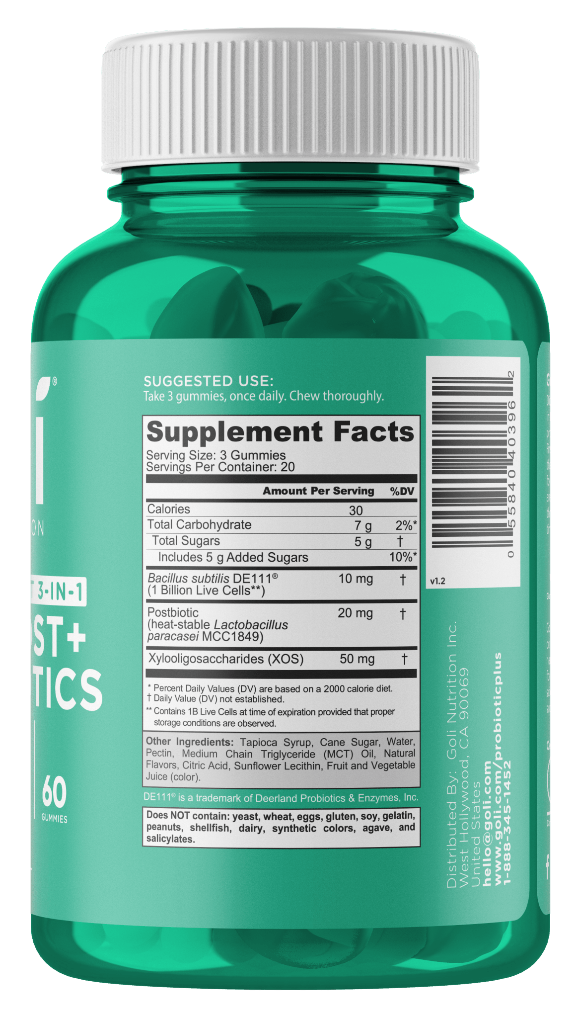 Goli Probiotic+ Gummies 60 ct - Sterling Distributors
