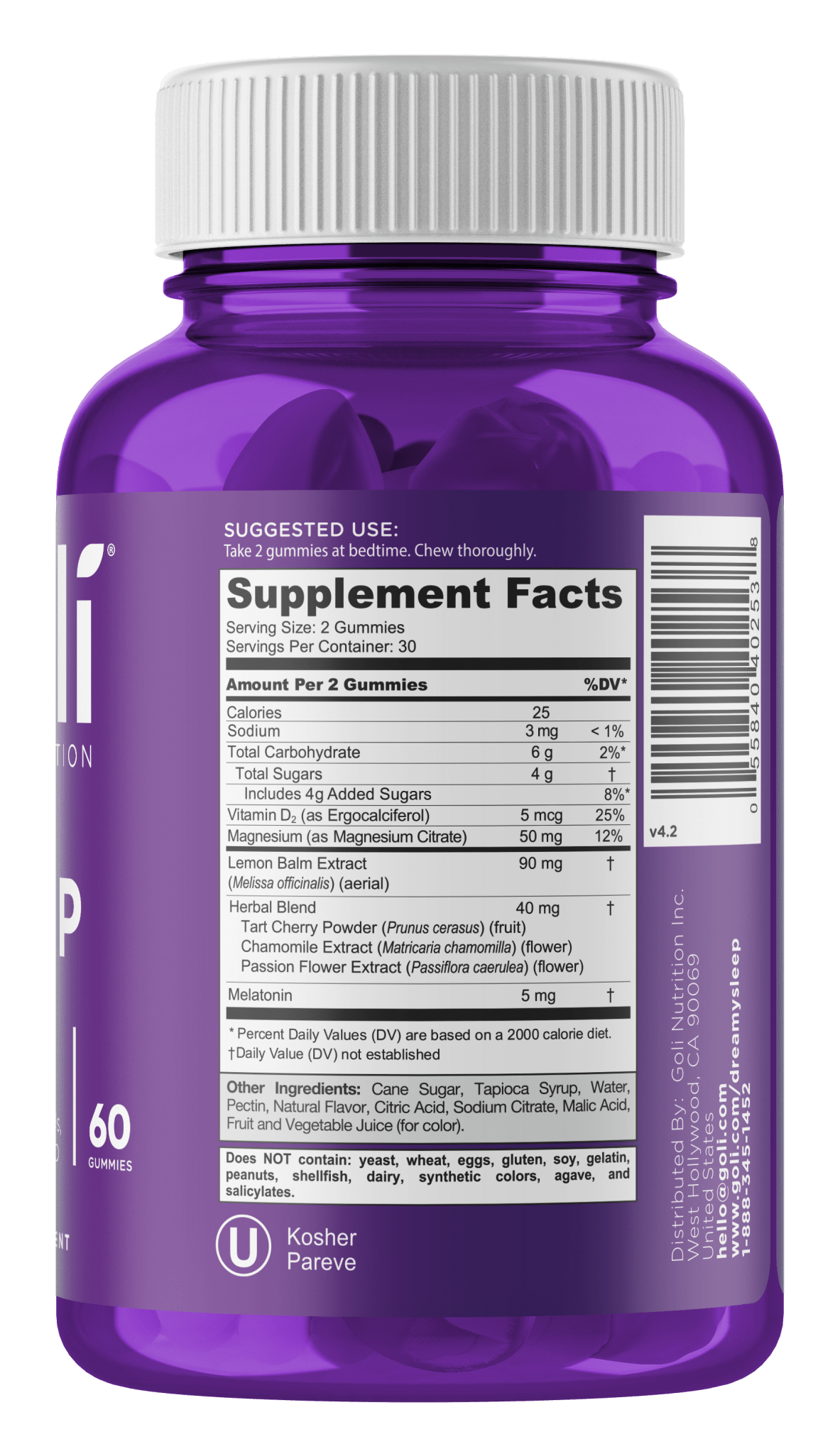 Goli Dreamy Sleep Gummies 60ct - Sterling Distributors