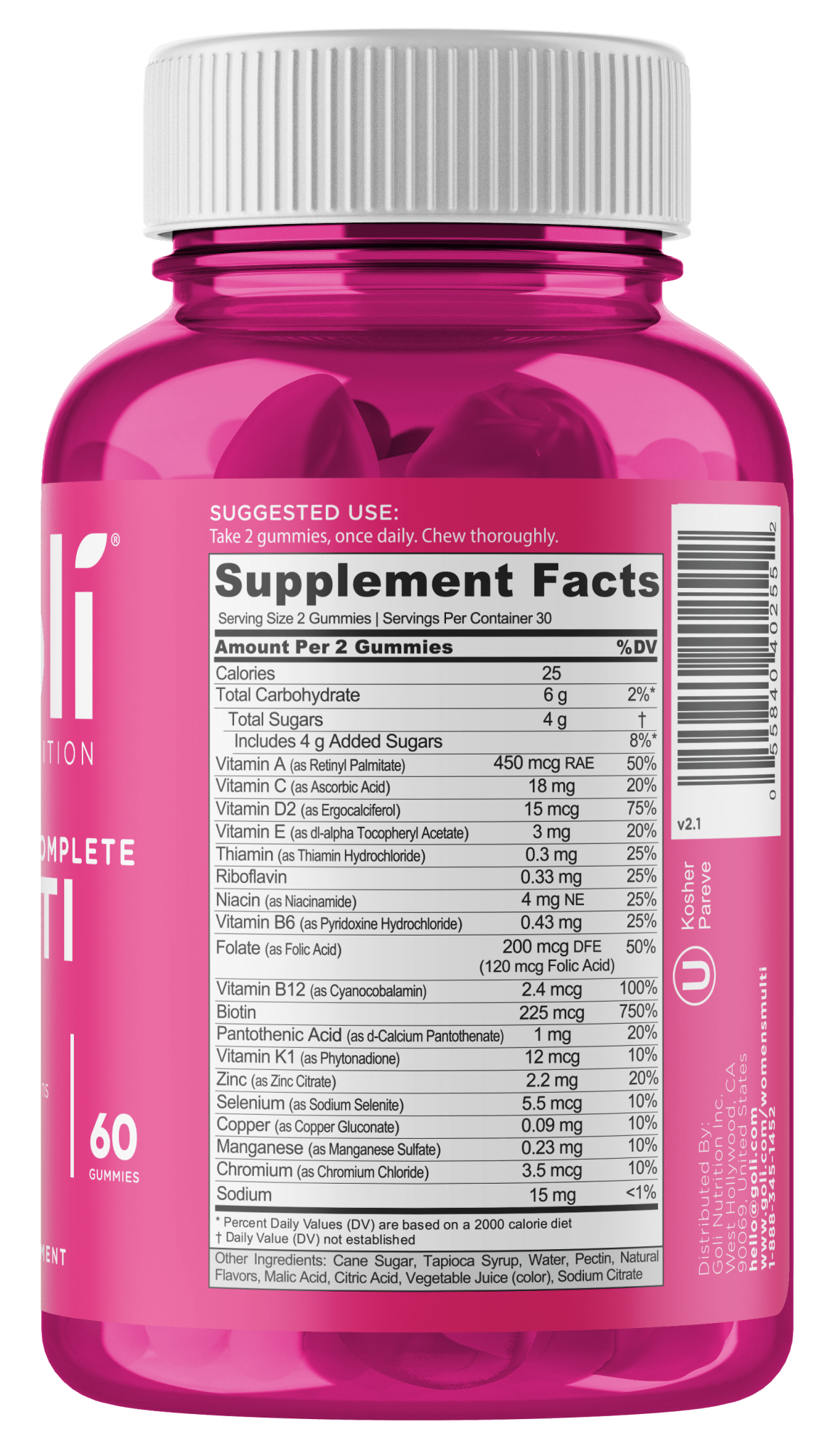Goli Women's Multi Gummies 60ct - Sterling Distributors