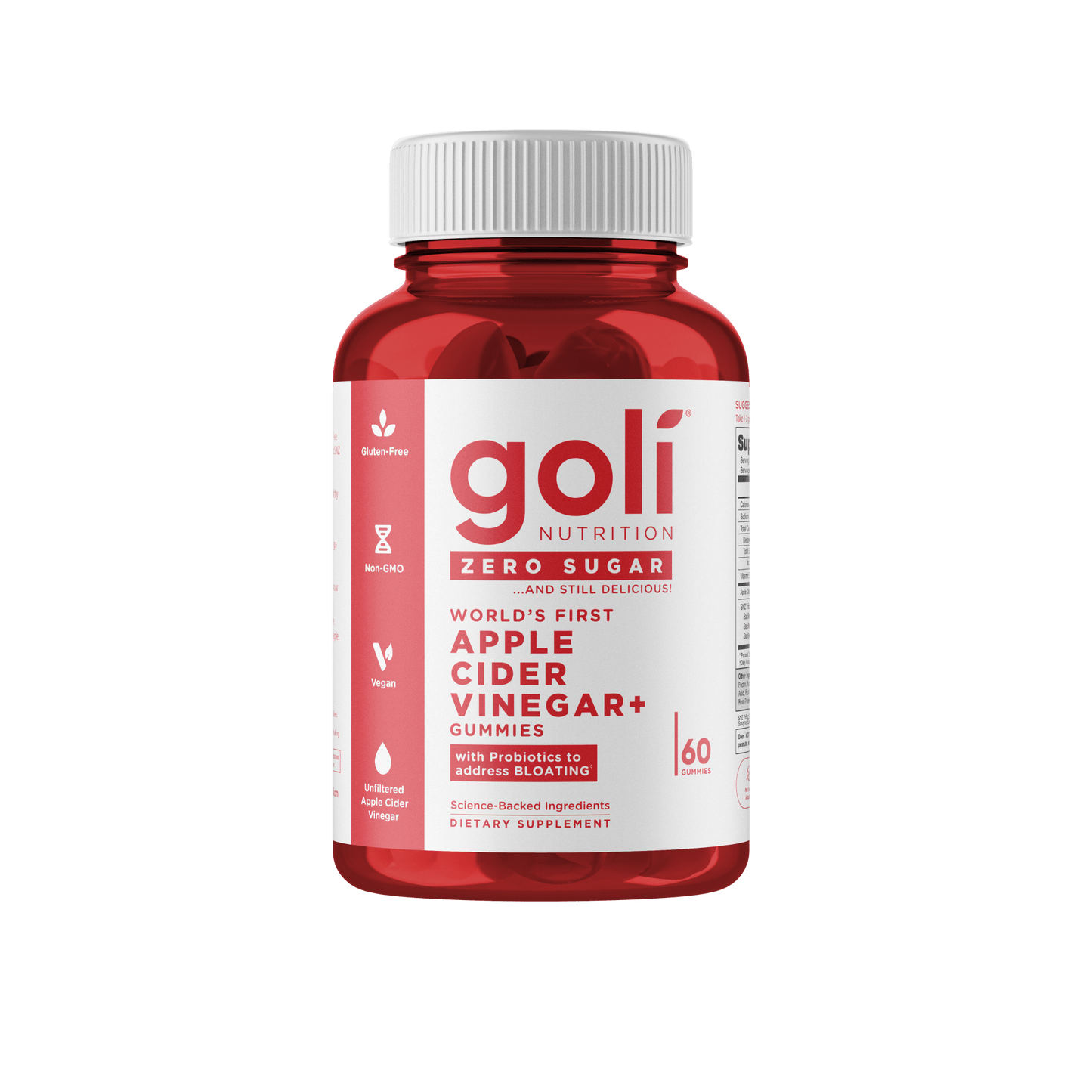 Goli Zero Sugar Apple Cider Vinegar Gummies 60ct - Sterling Distributors