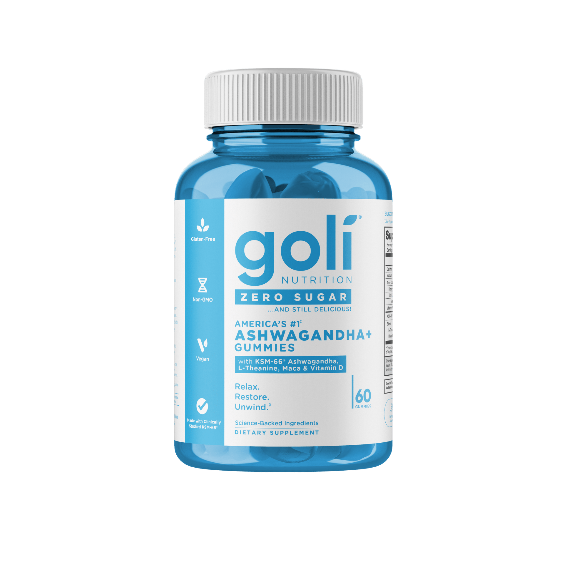 Goli Zero Sugar Ashwagandha Gummies 60ct - Sterling Distributors