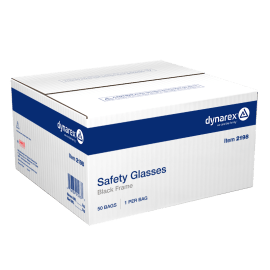 Safety Glasses, Black frame, 50/cs - Sterling Distributors