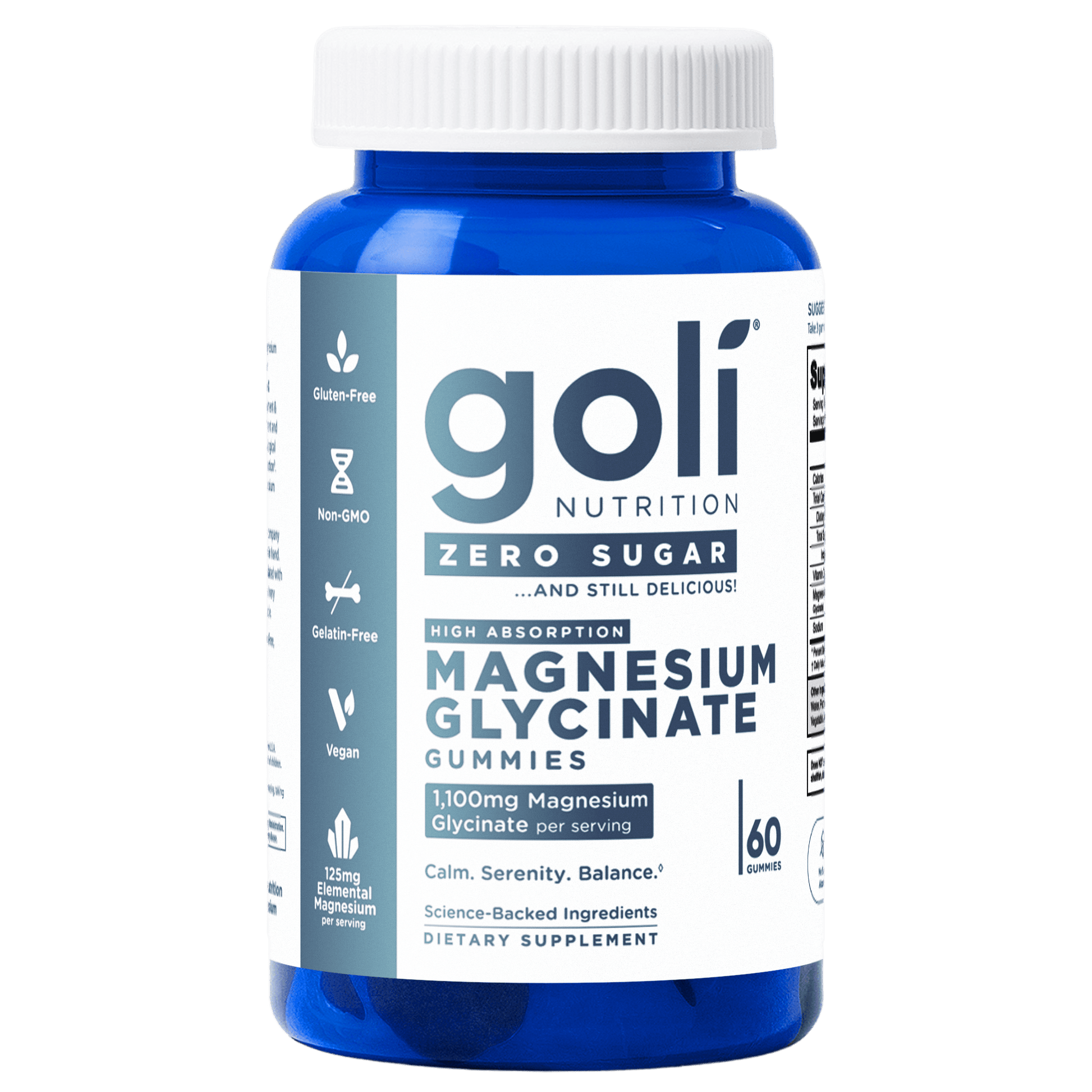 Goli Zero Sugar Magnesium Glycinate Gummies 60ct - Sterling Distributors